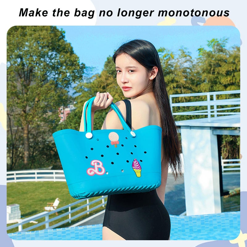 Lckaey Rubber Beach Bag Accessories-PVC Rubber decoration-for EVA Purse Bogg Inserts Y064Figure 39 - Image 3